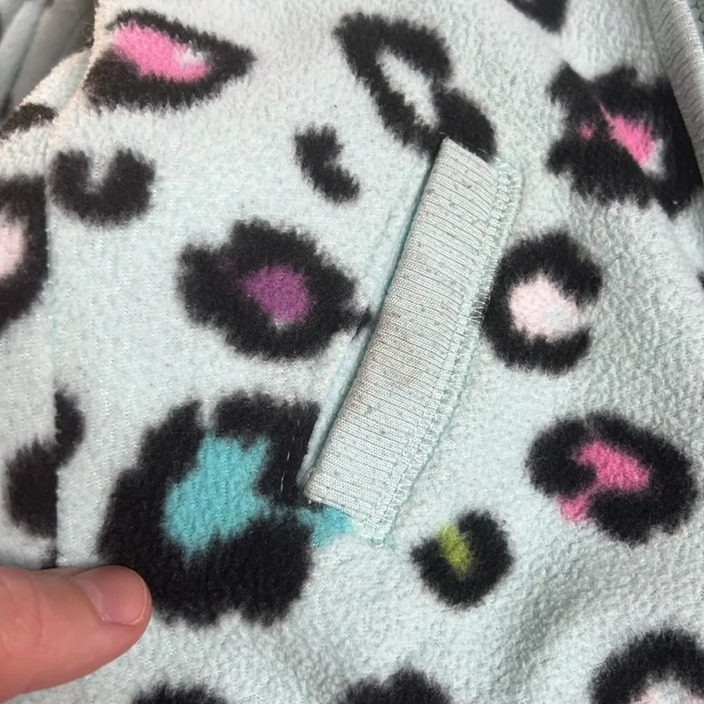 Girls Cheetah Fleece Jacket - 5/6